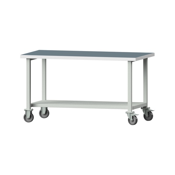 Work table, model 161, UBP 40 mm, RAL 7035, 840 x 1500 x 800 mm - Working table 1500 mm movable