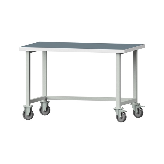 Work table, model 140, UBP 40 mm, RAL 7035, 840 x 1270 x 800 mm - Working table 1270 mm movable