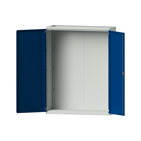 Heavy-duty cabinet T500 mm - H1950 mm, model 300, RAL 7035/RAL 5010, 620.007.0009 - Workshop cupboard