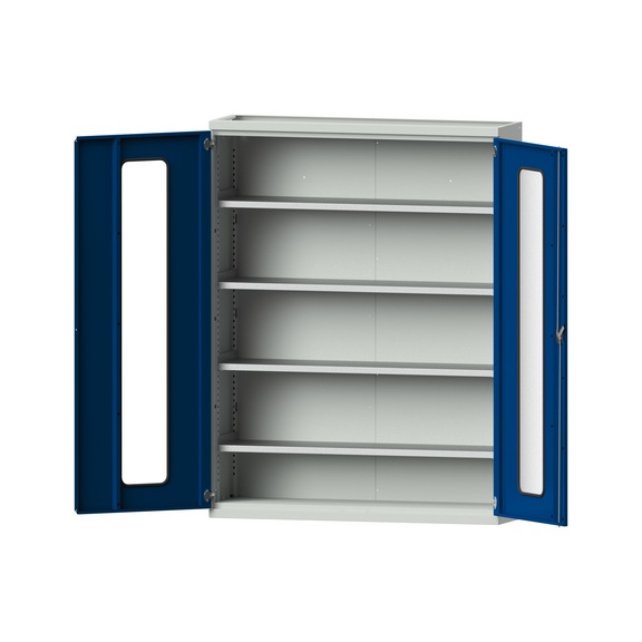 Heavy-duty cabinet T400 mm - H1950 mm, model 301, RAL 7035/RAL 5010, 620.009.0052 - Workshop cupboard