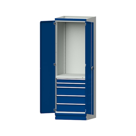 Base cabinet modular cabinet system, model 2410, RAL 7035/5010, 999.170.0026 - Workshop cupboard