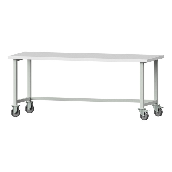 Work table, model 180, KSP 40 mm, RAL 7035, 840 x 2000 x 800 mm - Working table 2000 mm movable
