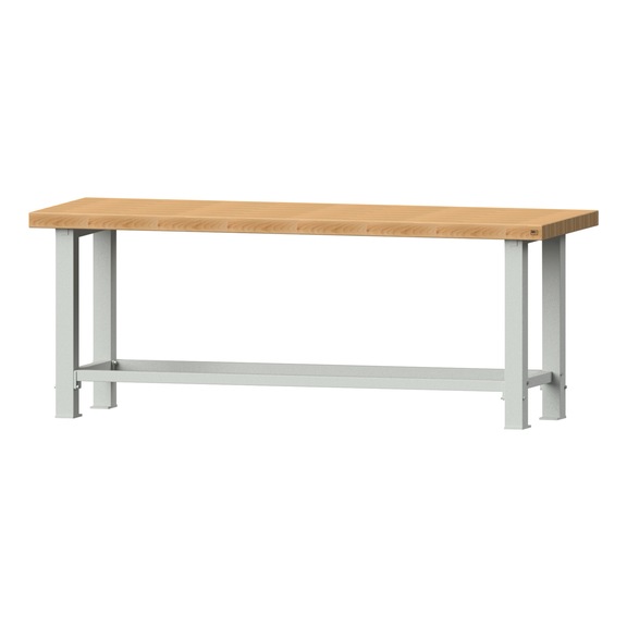 Arbeitstisch Schwerlast, Modell 200, BMP 65 mm, RAL 7035 - Arbeitstisch Schwerlast