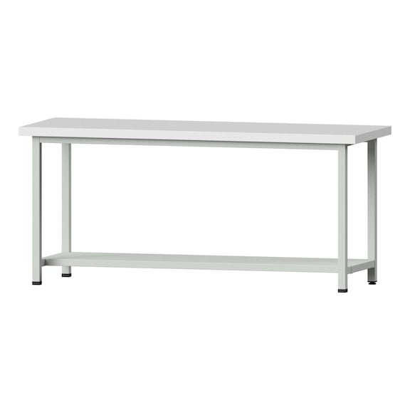 Arbeitstisch, Modell 71, KSP 50 mm, RAL 7035, 900 x 2000 x 700 mm - Arbeitstisch 2000 mm statisch