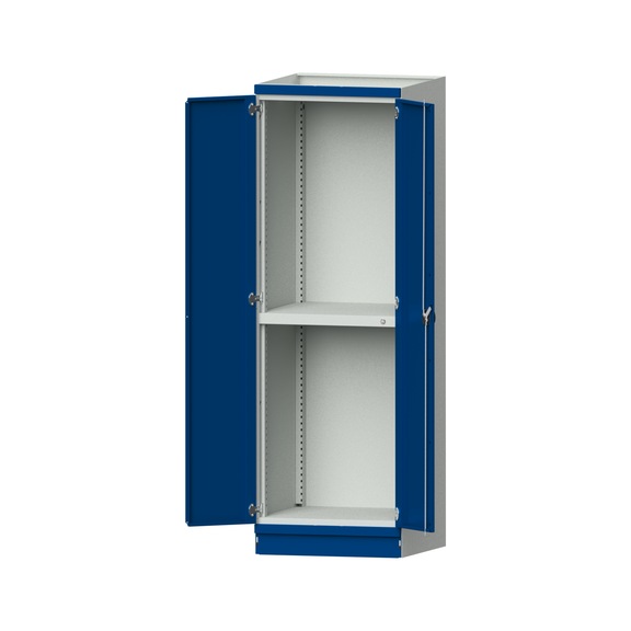 Base cabinet modular cabinet system, model 102, RAL 7035/5010, 999.170.0006 - Workshop cupboard