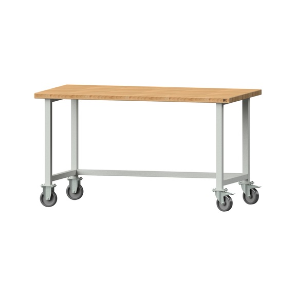 Work table, model 160, BMP 40 mm, RAL 7035, 840 x 1500 x 800 mm - Working table 1500 mm movable