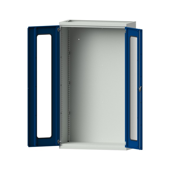 Heavy-duty cabinet T500 mm - H1950 mm, model 100, RAL 7035/RAL 5010, 620.007.0015 - Workshop cupboard