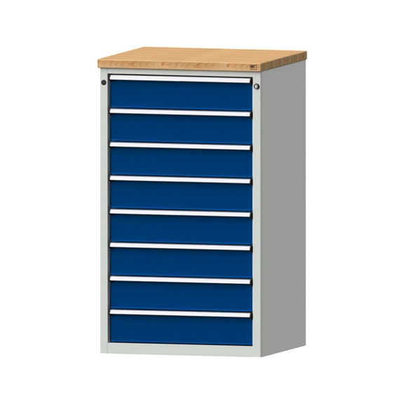 Drawer cabinet V760, model 4002, BMP 40 mm, RAL 7035/5010, height 1320 mm, 200 kg - Cupboard with drawers (storage equipment, workshop)