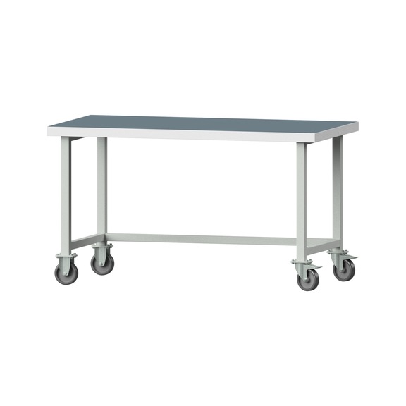 Work table, model 160, UBP 50 mm, RAL 7035, 850 x 1500 x 800 mm - Working table 1500 mm movable