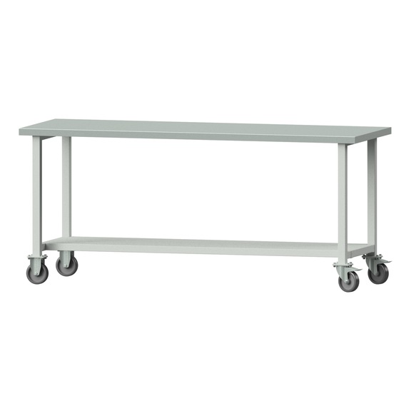 Work table, model 81, ZBP 40 mm, RAL 7035, 890 x 2000 x 700 mm - Working table 2000 mm movable