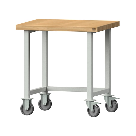 Work table, model 20, BMP 40 mm, RAL 7035, 840 x 800 x 700 mm - Working table 800 mm movable