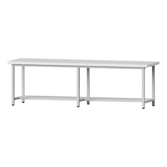 Work table, model 191, KSP 50 mm, RAL 7035, 850 x 2800 x 800 mm - Working table 2800 mm static