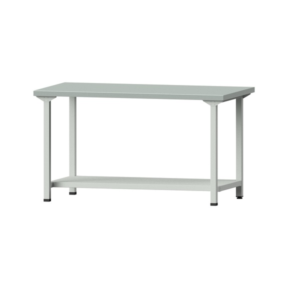 Work table, model 151, ZBP 40 mm, RAL 7035, 840 x 1500 x 800 mm - Working table 1500 mm static
