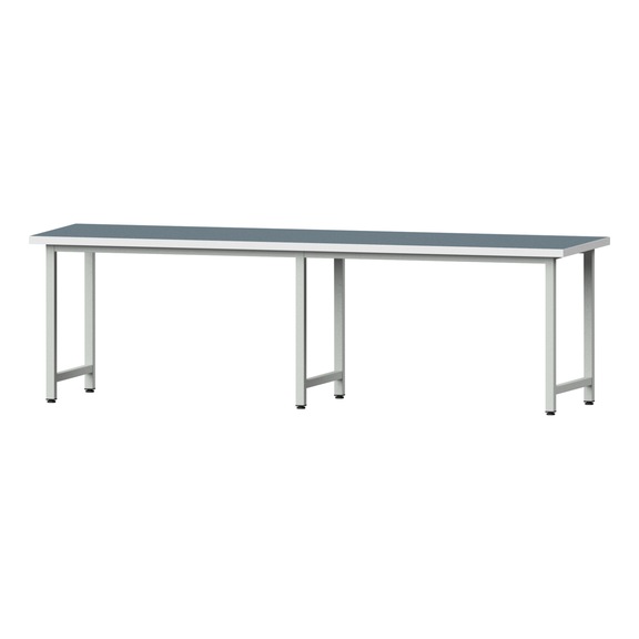 Work table, model 190, UBP 40 mm, RAL 7035, 840 x 2800 x 800 mm - Working table 2800 mm static