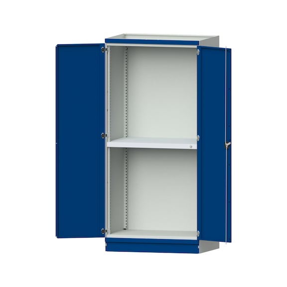 Base cabinet modular cabinet system, model 102, RAL 7035/5010, 999.170.0022 - Workshop cupboard