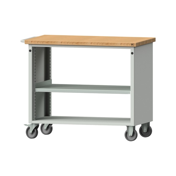 Workshop trolley V/T, model 350, BMP 40 mm, RAL 7035, height 970 mm - Workshop trolley