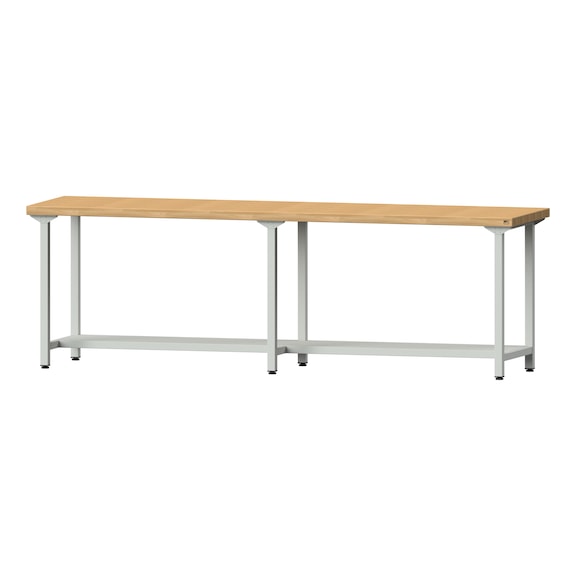 Work table, model 91, BMP 50 mm, RAL 7035, 900 x 2800 x 700 mm - Working table 2800 mm static