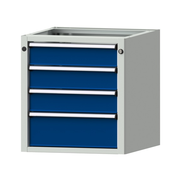 Base cabinet V/T - KS, model 1808, RAL 7035/RAL 5010 - Base cabinet for workbench (workshop)