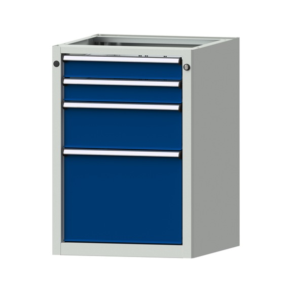 Base cabinet V/T - KS, model 2407, RAL 7035/RAL 5010 - Base cabinet for workbench (workshop)