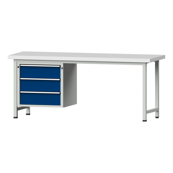 Combination workbench V/T-BL1500/2000 mm Model 726 KSP 50 mm RAL 7035/5010, 850x2000x700 - Combination workbench 2000 mm models 521 V - 726 V