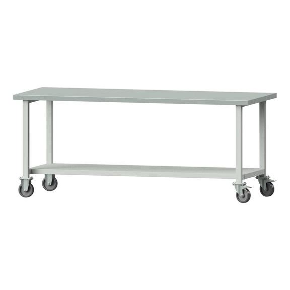 Work table, model 181, ZBP 40 mm, RAL 7035, 840 x 2000 x 800 mm - Working table 2000 mm movable