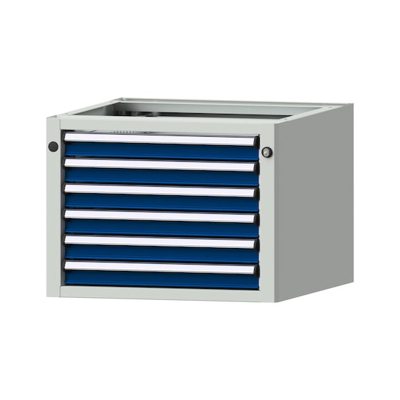 Base cabinet V/T - KS, model 1210, RAL 7035/RAL 5010 - Base cabinet for workbench (workshop)