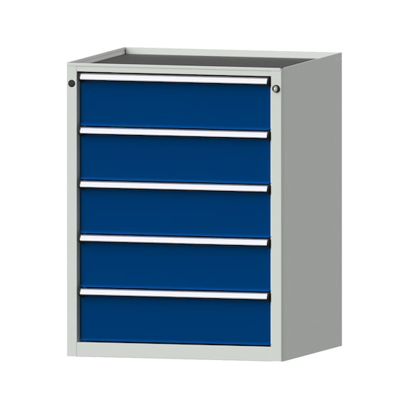 Schubladenschrank V760 Modell 3001 Ablagewanne RAL 7035/5010 Höhe 980mm, 200kg - Schubladenschrank (Lagereinrichtung, Werkstatt)