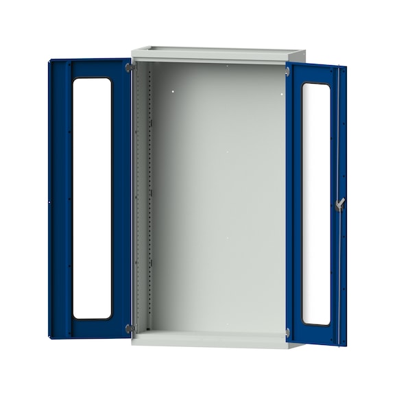 Schwerlastschrank T400mm - H1950mm, Modell 100, RAL 7035/RAL 5010, 620.009.0048 - Werkstattschrank