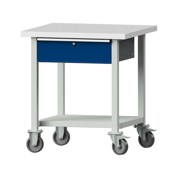 Work table, model 123, KSP 40 mm, RAL 7035/RAL 5010, 890 x 800 x 800 mm - Working table 800 mm movable