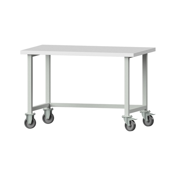 Work table, model 140, KSP 40 mm, RAL 7035, 840 x 1270 x 800 mm - Working table 1270 mm movable