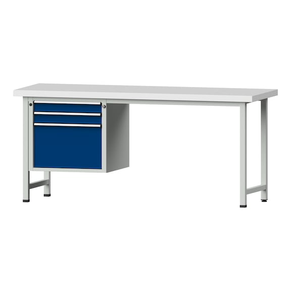 Combination workbench V/T-BL1500/2000 mm Model 722 KSP 50 mm RAL 7035/5010, 900 x 2000 x 700 - Combination workbench 2000 mm models 521 V - 726 V