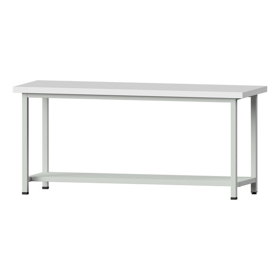 Arbeitstisch, Modell 171, KSP 50 mm, RAL 7035, 900 x 2000 x 800 mm - Arbeitstisch 2000 mm statisch