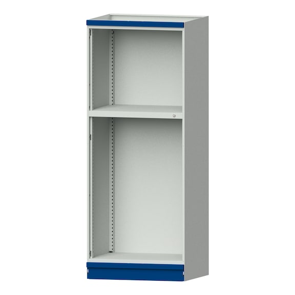 Basisschrank modulares Schranksystem, Modell 103, RAL 7035/5010, 999.170.0015 - Werkstattschrank