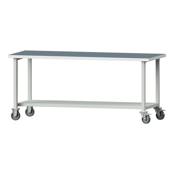 Work table, model 181, UBP 40 mm, RAL 7035, 890 x 2000 x 800 mm - Working table 2000 mm movable