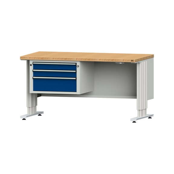 LIFT workbench base, model 603, BMP 40 mm, RAL 7035/RAL 5010 - Combination workbench LIFT