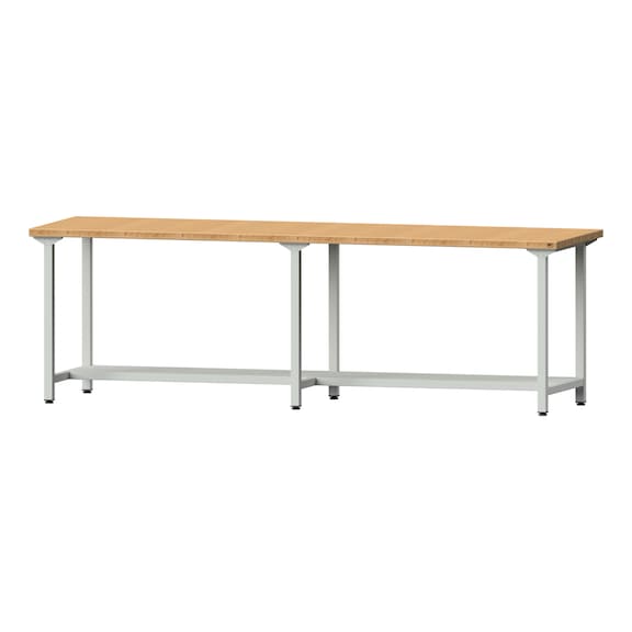 Work table, model 191, BMP 40 mm, RAL 7035, 890 x 2800 x 800 mm - Working table 2800 mm static