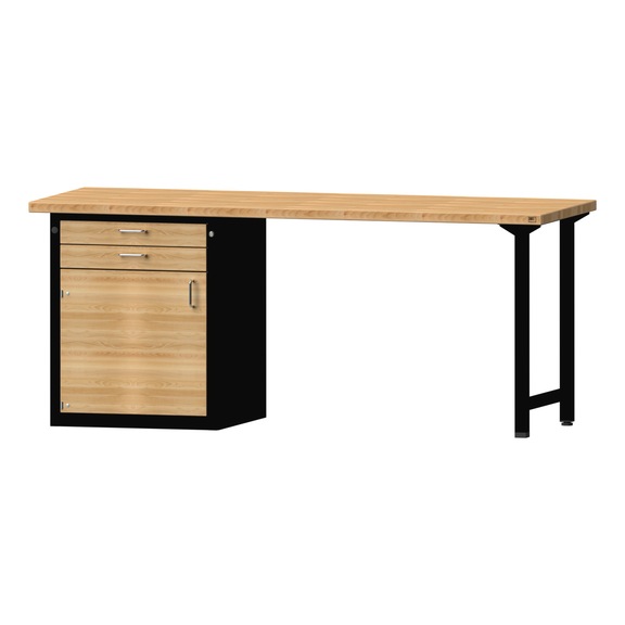 Combination workbench V/T-BL1500/2000 mm, model 822 BMP 40 mm RAL 7016, 840x2000x700 mm - Combination workbench 2000 mm models 821 VH - 850 VH