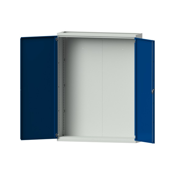 Schwerlastschrank T400mm - H1950mm, Modell 300, RAL 7035/RAL 5010, 620.009.0012 - Werkstattschrank