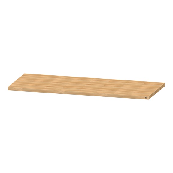 Worktop, solid beech panel, oiled, 50 mm, 2000 x 800 x 50 mm - Workshop bench plate