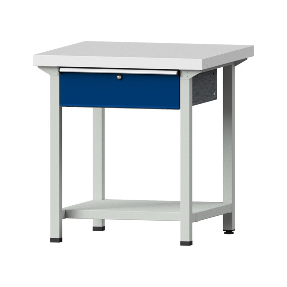 Work table, model 113, KSP 50 mm, RAL 7035/RAL 5010, 850 x 800 x 800 mm - Working table 800 mm static