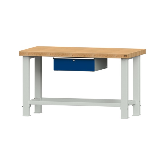 Heavy-duty workbench, model 101, BMP 65 mm, RAL 7035/RAL 5010 - Working table heavy-duty