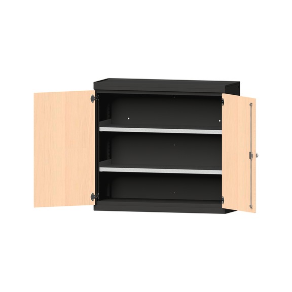 Heavy-duty cabinet T400mm - H1000mm, model 1000, RAL 7016/RAL 7016, 620.008.0004 - Workshop cupboard