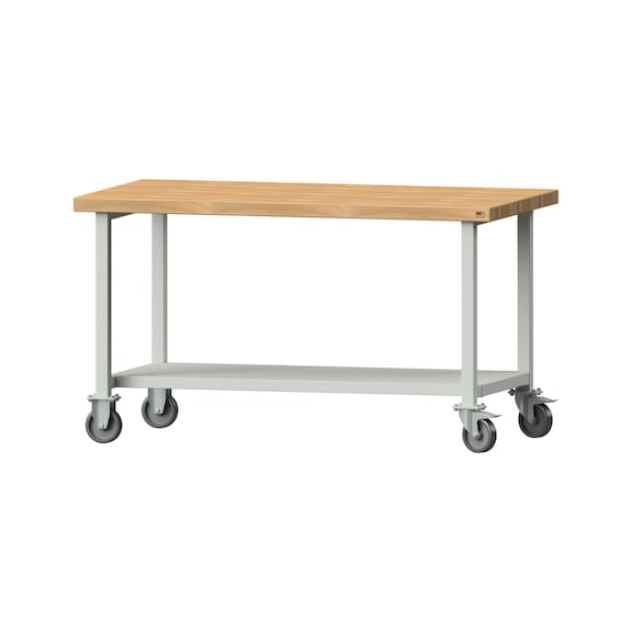 Work table, model 161, BMP 50 mm, RAL 7035, 850 x 1500 x 800 mm - Working table 1500 mm movable