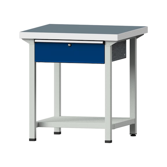 Work table, model 113, UBP 50 mm, RAL 7035/RAL 5010, 850 x 800 x 800 mm - Working table 800 mm static