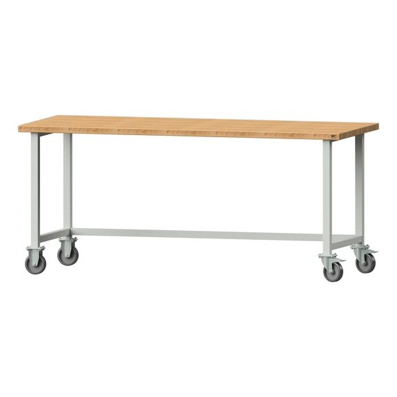 Work table, model 180, BMP 40 mm, RAL 7035, 890 x 2000 x 800 mm - Working table 2000 mm movable