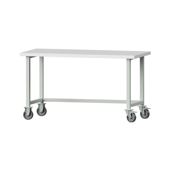 Work table, model 60, KSP 40 mm, RAL 7035, 840 x 1500 x 700 mm - Working table 1500 mm movable