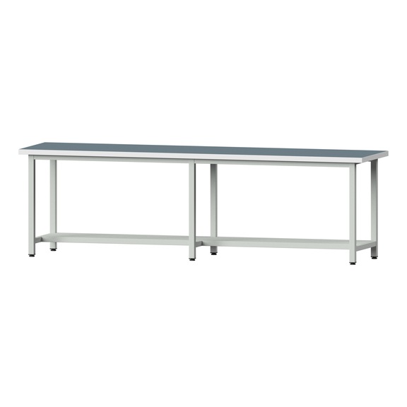 Work table, model 91, UBP 40 mm, RAL 7035, 840 x 2800 x 700 mm - Working table 2800 mm static