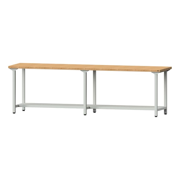 Work table, model 91, BMP 40 mm, RAL 7035, 840 x 2800 x 700 mm - Working table 2800 mm static