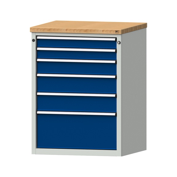 Drawer cabinet V760, model 3004, BMP 40 mm, RAL 7035/5010, height 1020 mm, 100 kg - Cupboard with drawers (storage equipment, workshop)