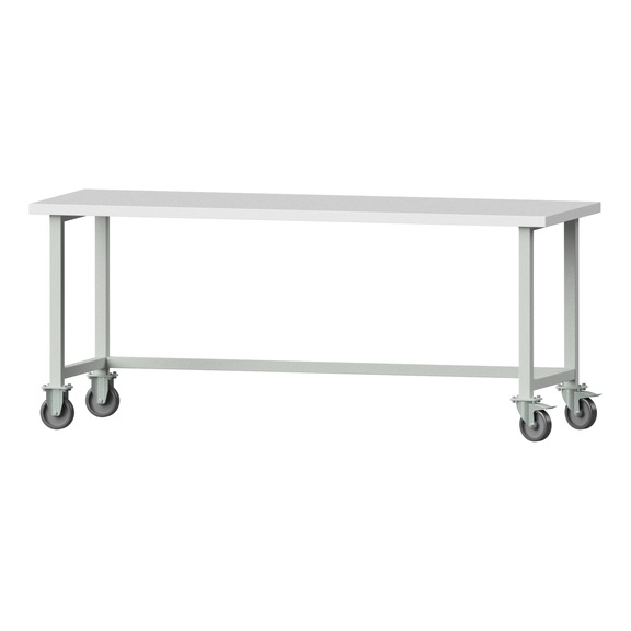 Work table, model 80, KSP 40 mm, RAL 7035, 840 x 2000 x 700 mm - Working table 2000 mm movable